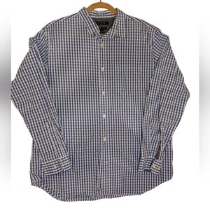 Banana Republic Blue and White Gingham Shirt